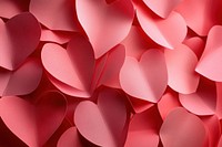 Red paper hearts background love valentine's decoration.