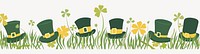 Funky vector clover border hats green st vector