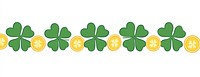 Funky vector clover border clovers yellow st..