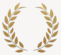 Gold laurel wreath emblem symbol golden vector