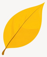 Gingo leaf illustration yellow art vector