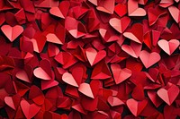 Background with red paper hearts love valentine's chandelier.