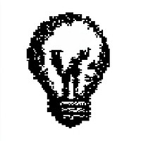 Light bulb lightbulb pixel black.