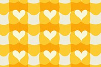 Pattern yellow design heart.