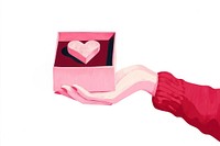 Hand holding heart chocolate illustration symbol pink.