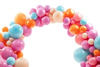 Hanging color full balloon colors party arch.