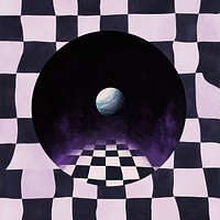 Op art illusion universe space astronomy.