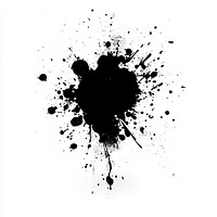 Dot ink spash silhouette black abstract splatter.