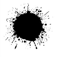 Dot ink splash silhouette black abstract splatter.