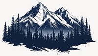 Landscape with mountains illustration scenery nature vector