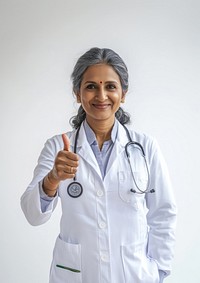 Indian doctor female white.