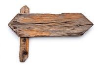 Rustic wooden signboard directional driftwood weaponry.