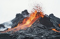 Erupting volcano lava mountain eruption.