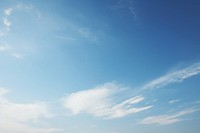 Blue sky with cirrus clouds atmosphere outdoors horizon.