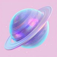 Saturn icon planet pastel space.