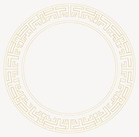 Chinese art circular pattern border vector