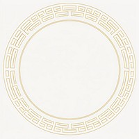 Circular pattern border style gold.