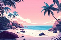 Beach beach sky illustration.