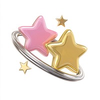 Stars illustration ring pink.