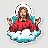 Jesus art illustration clouds.