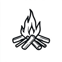 Campfire minimalist campfire graphic.