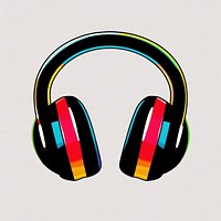 Headphones design colors art.