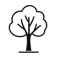 Tree silhouette minimalist outline.