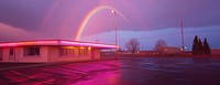 Aesthetic wallpaper rainbow sky evening.