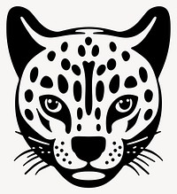 Ocelot animal face linear art illustration wildlife vector