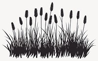 Silhouette grass illustration black vector