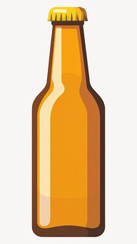 Beer bottle illustration beverage isolated vector