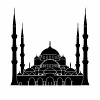 The Blue Mosque architecture mosque silhouette.