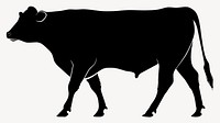 Cattle walking silhouette animal black vector