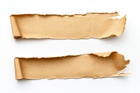 Ripped brown paper tape background isolated cardboard.