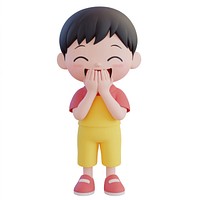 Cute boy Giggly illustration laughing cartoon.