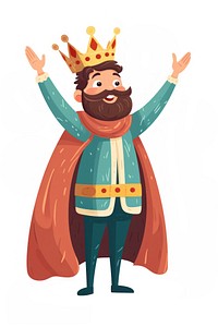 King Surprised cartoon illustrated character.