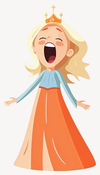 Queen scream illustration style art vector