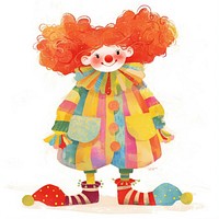 Clown girl clown illustration character.