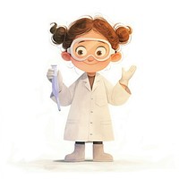 Girl Scientist coat scientist goggles.