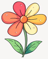 Playful and vibrant flat vector flower petals art vector