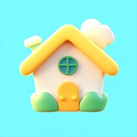 3d home illustration cute icon.