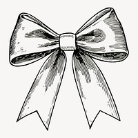 Bow ribbon sketch white illustration vector