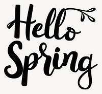 Spring black white hello vector