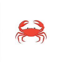 Red crab illustration animal simple.