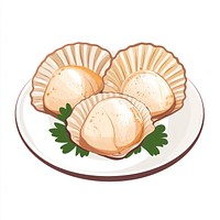 Seared Scallops illustration scallops seafood.