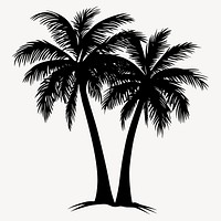 Silhouette coconut tree art illustration arecaceae vector