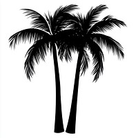 Silhouette coconut tree illustration arecaceae landscape.