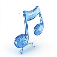 Music note splash water illustration symbol.