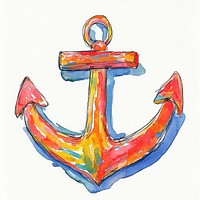 Anchor anchor illustration watercolor.