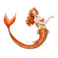 Mermaid illustration ocean theme.